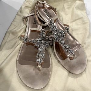Badgley Mischka Rhinestone Jeweled Sandals